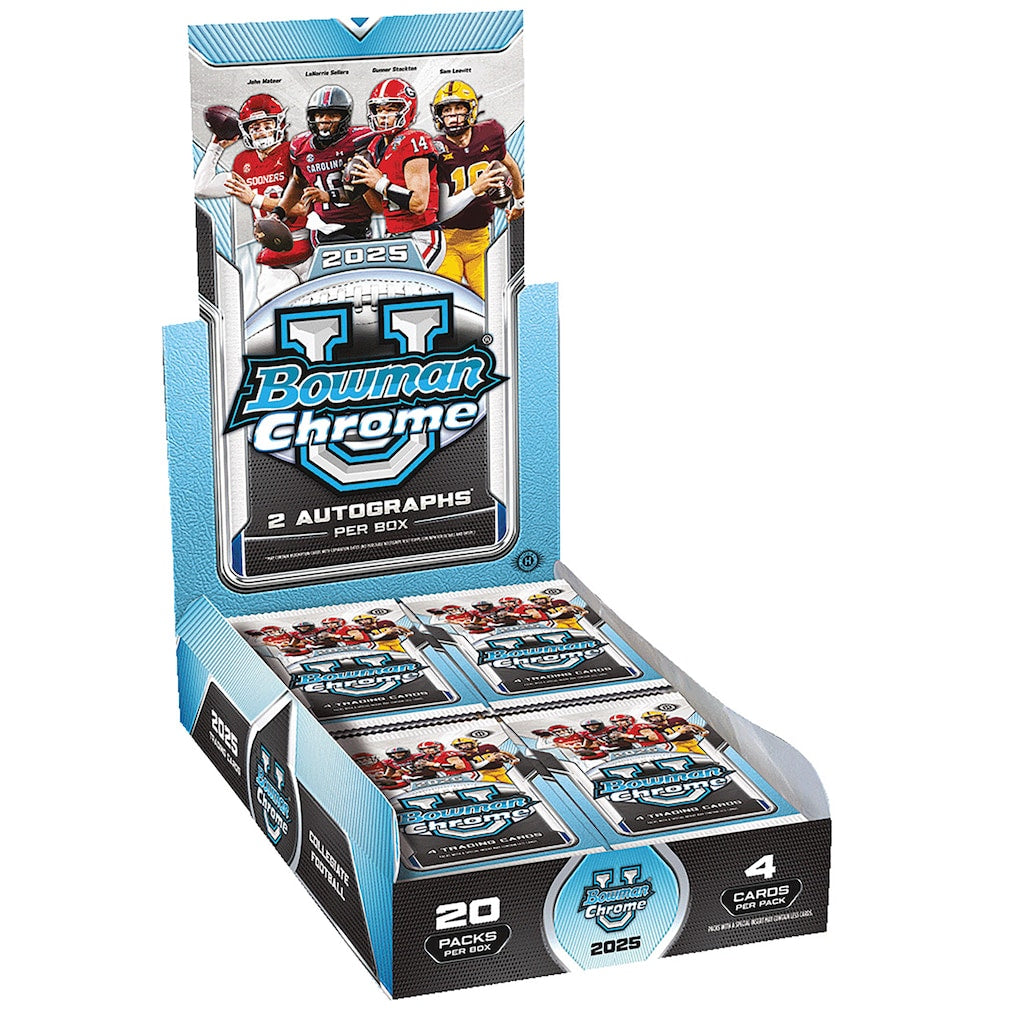 2025 Bowman U Chrome Football Hobby Box - 2 Autos Per Box!