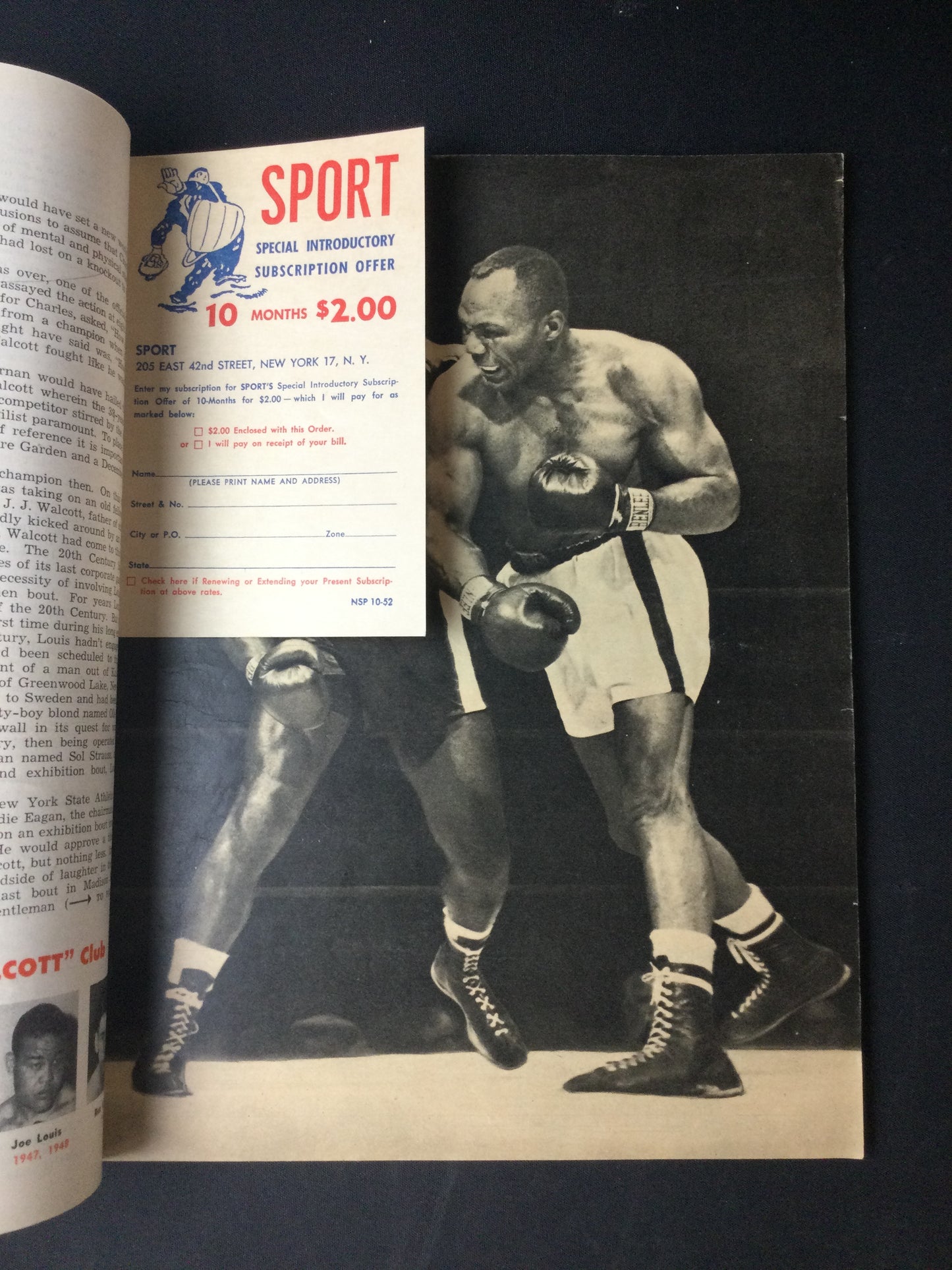 Jackie Robinson 1952 Sport Magazine Brooklyn Dodgers