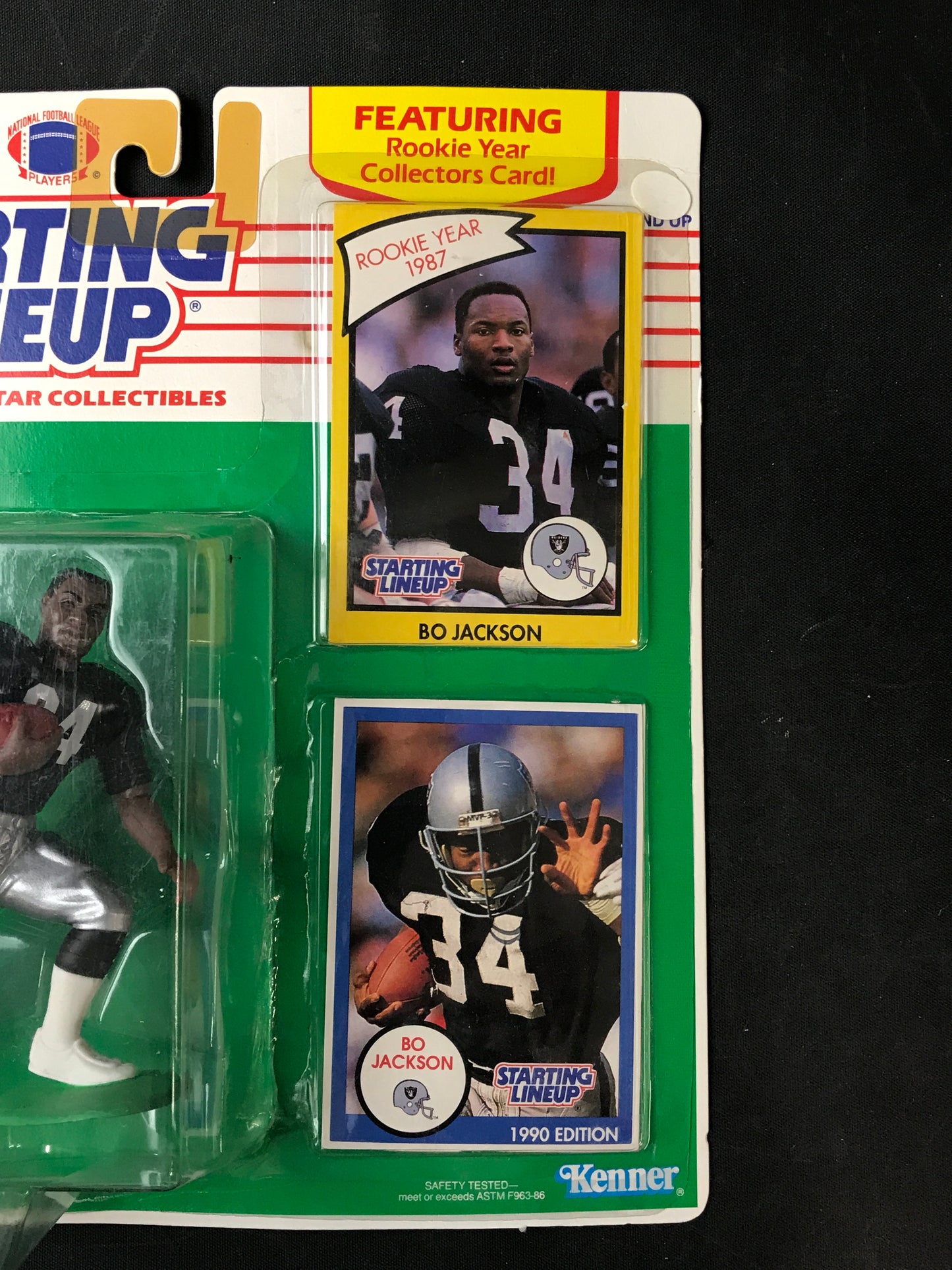 Bo Jackson Starting Lineup L.A. Raiders 1990 w/cards New in Package