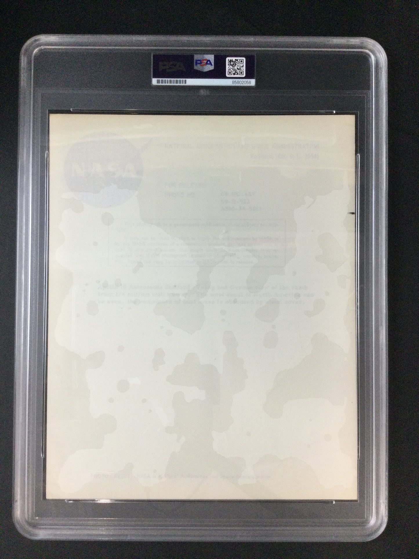 Apollo 10 EARTH Type 1 Photo PSA-DNA 1969 Original Photograph!