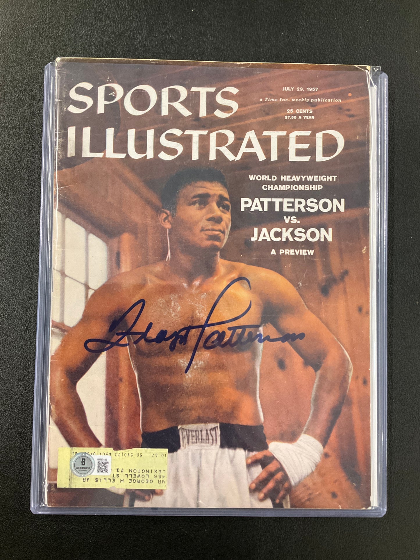 Floyd Patterson Signed Sports Illustrated Boxing Beckett Certified Auto 1957