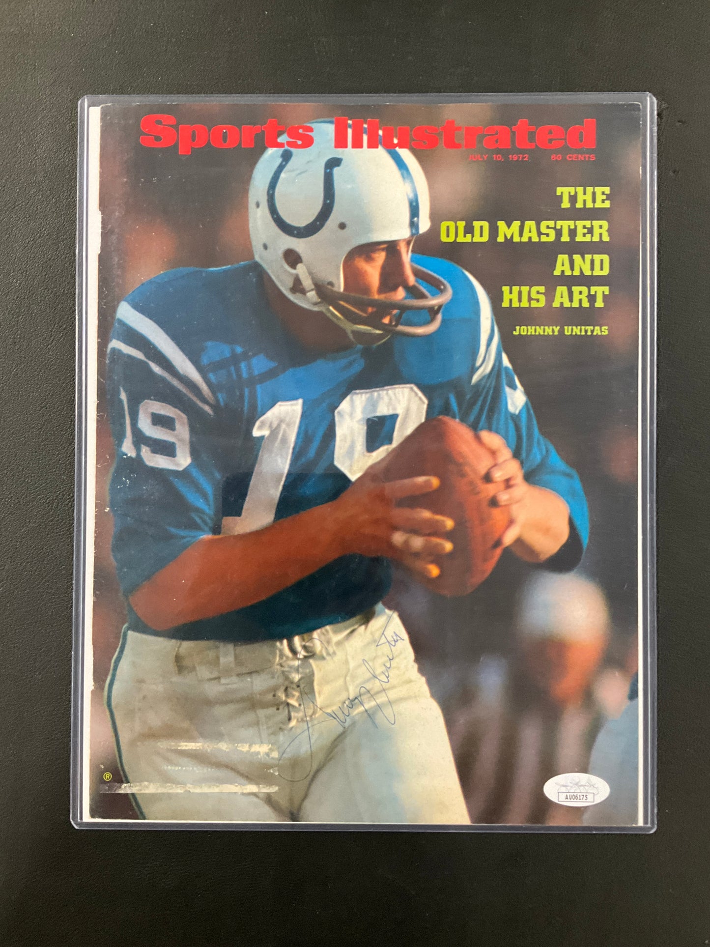 Johnny Unitas Signed Sports Illustrated Cover NFL JSA Certified Auto Baltimore Colts 1972