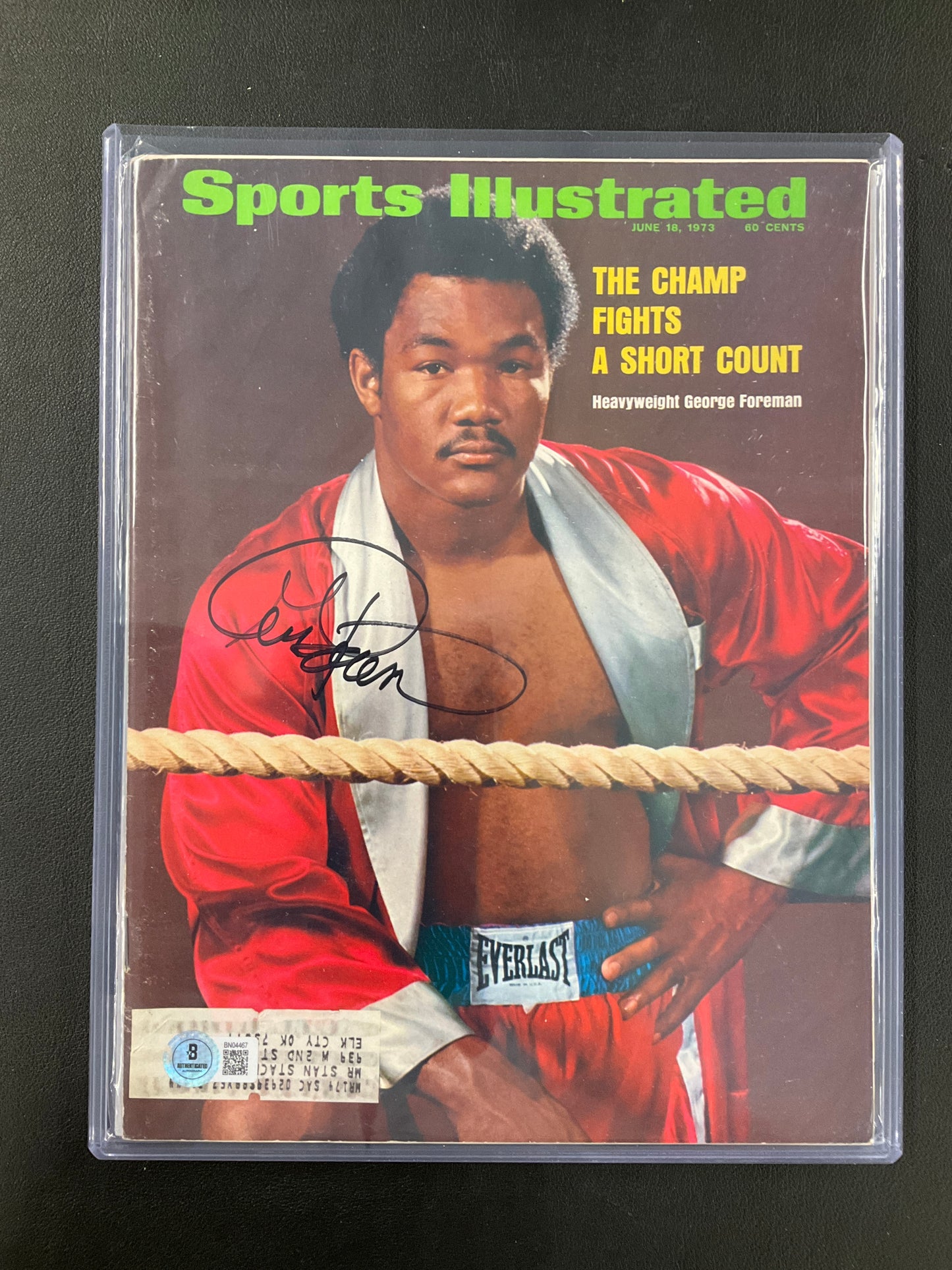 George Foreman Signed Sports Illustrated Boxing Beckett Certified Auto 1973