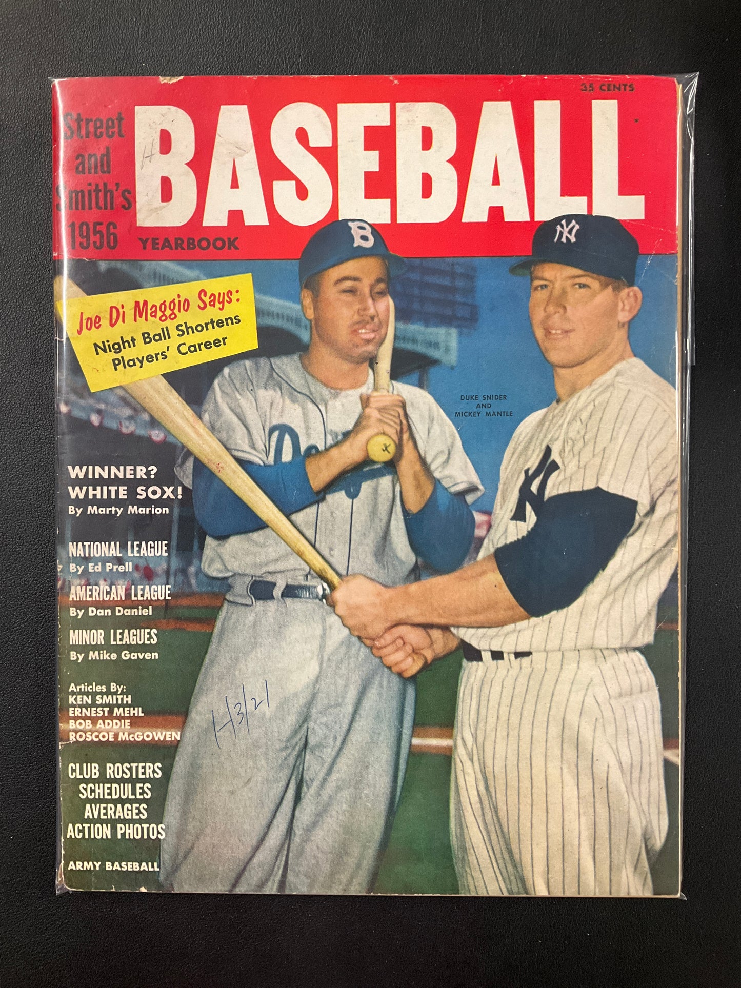 Mickey Mantle/Duke Snider 1956 Street and Smith's Magazine Cover New York Yankees