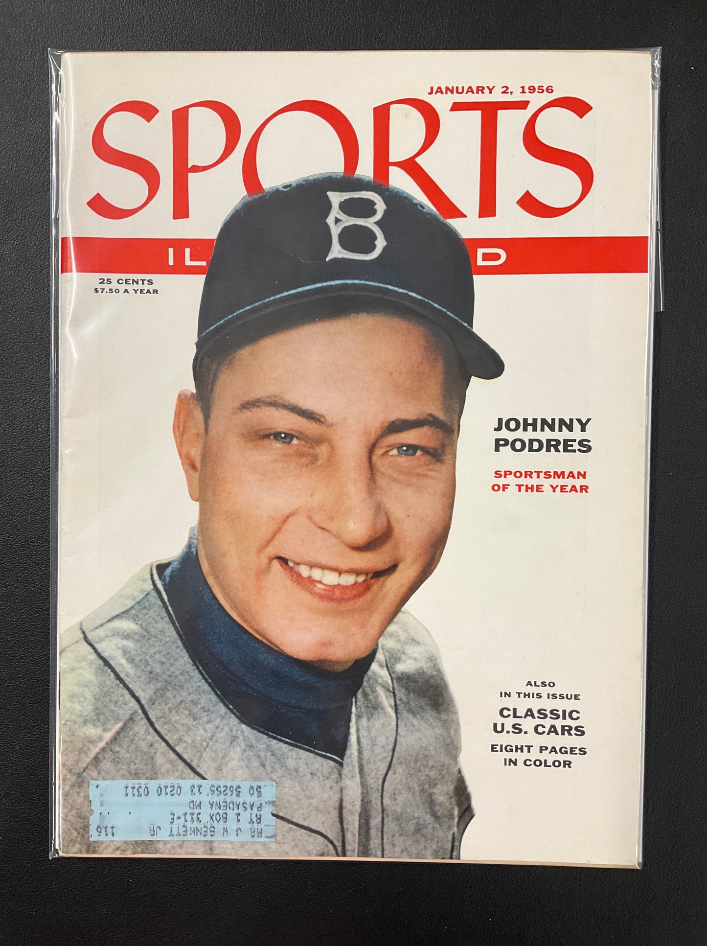 Johnny Padres 1956 Sports Illustrated Brooklyn Dodgers High Grade