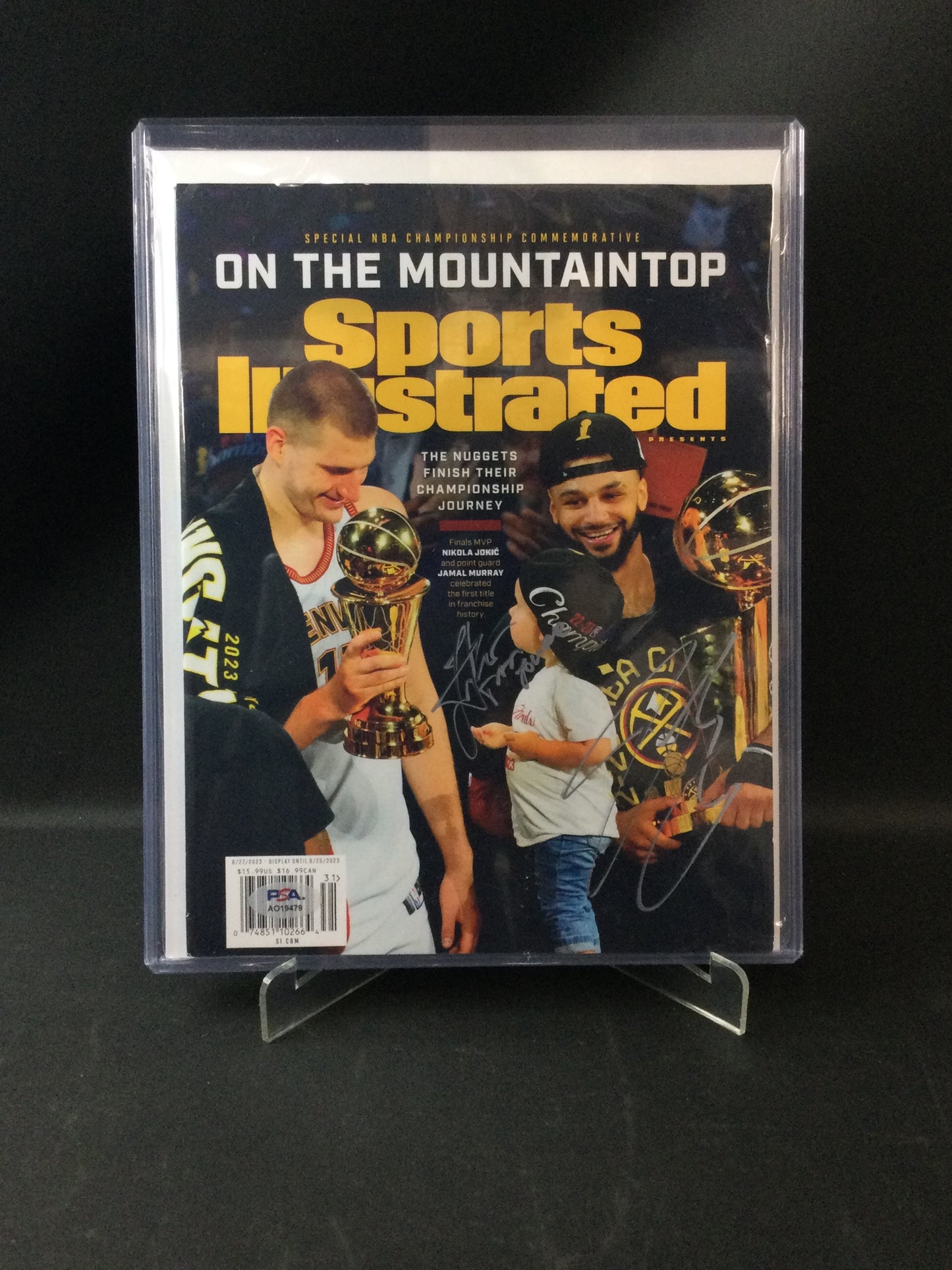Nikola Jokic and Jamal Murray Signed Sports Illustrated NBA PSA Certified Auto Denver Nuggets