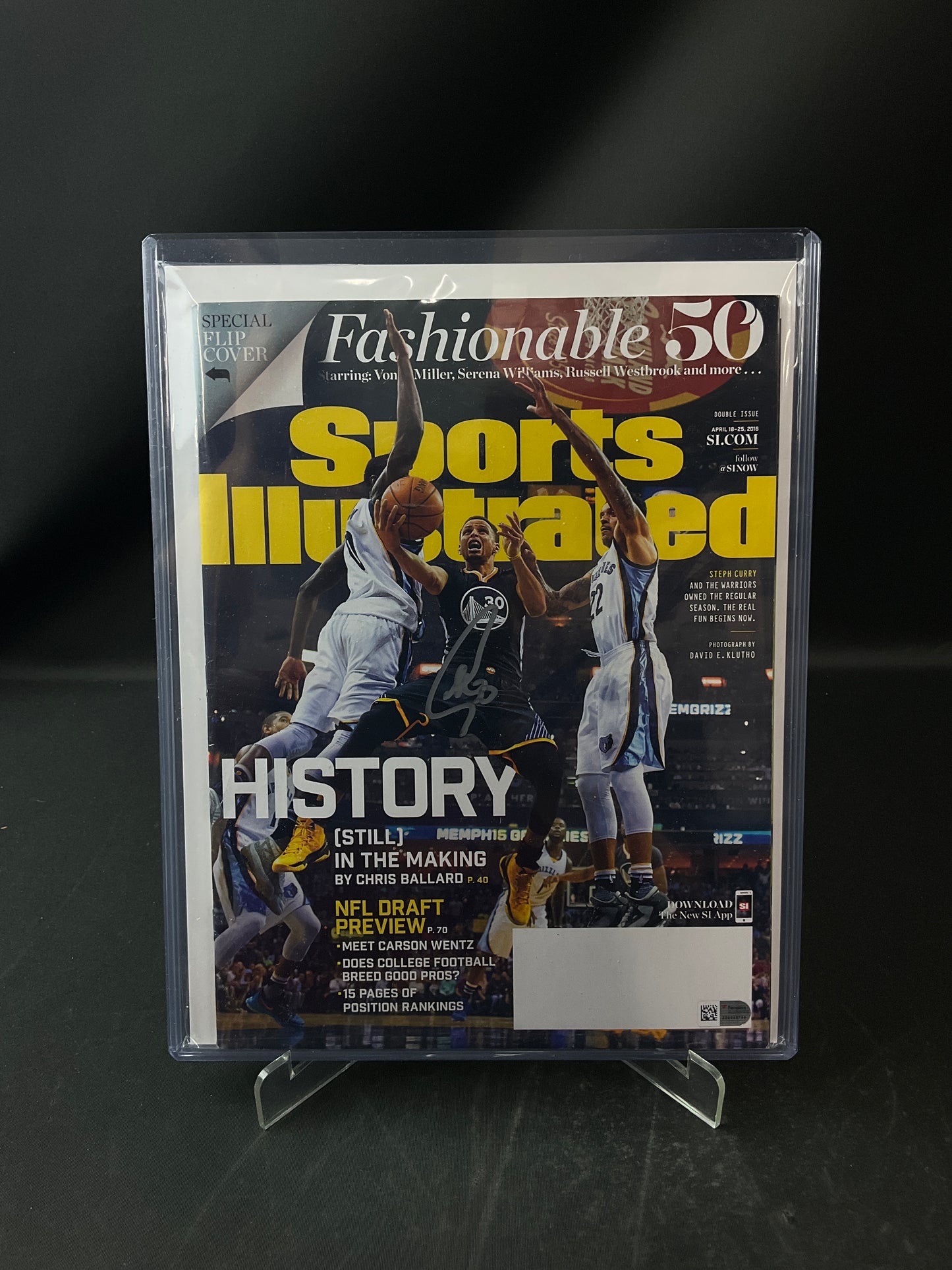 Steph Curry Signed Sports Illustrated NBA Fanatics Certified Auto Golden State Warriors