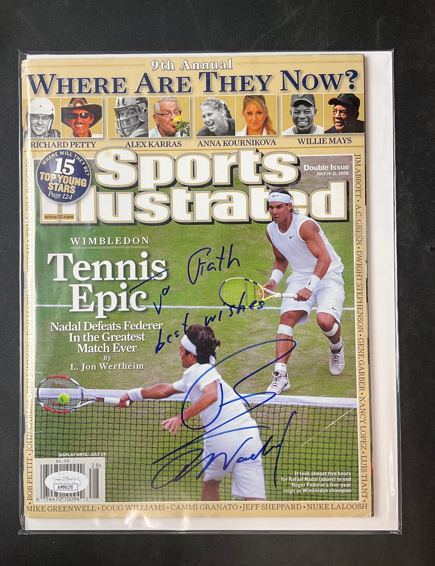 Rafael Nadal Signed Sports Illustrated Tennis JSA Certified Auto Rare Full Name