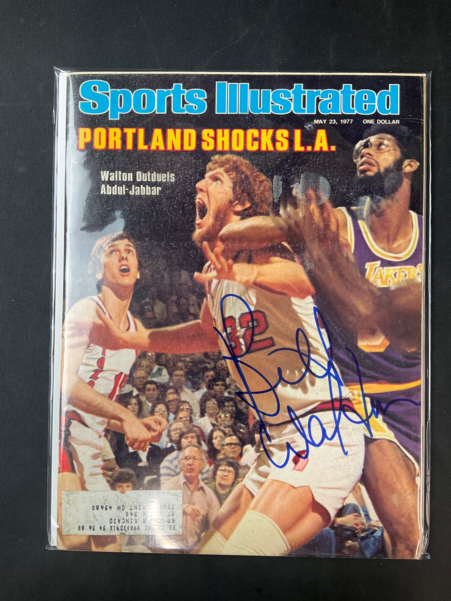 Bill Walton Sports Illustrated NBA JSA Certified Auto Portland Trailblazers 1977