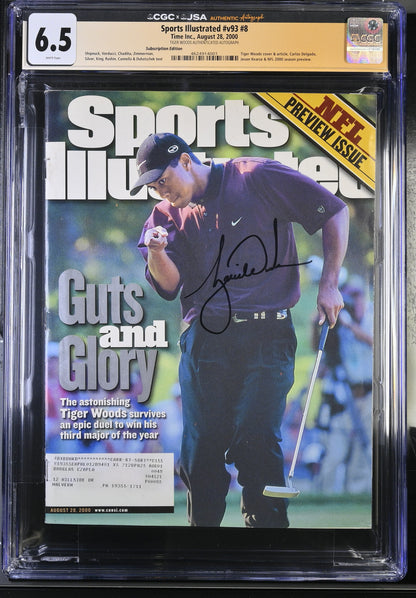 Tiger Woods CGC SIGNED Sports Illustrated August 2000 Guts and Glory JSA Certified