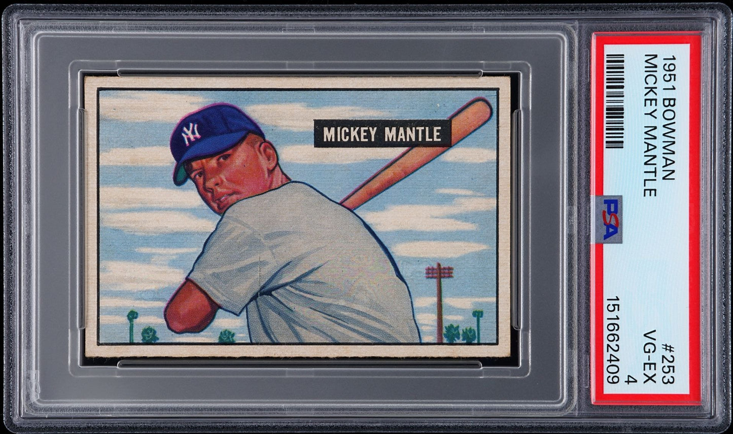1951 Bowman Mickey Mantle Rookie PSA 4 Perfectly Centered!