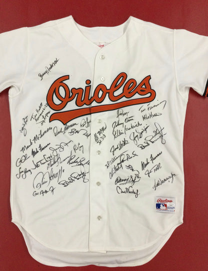 Baltimore Orioles 1993 Team Signed Jersey 37 Autos! Cal Ripken Jr, Mussina, Fernado Valenzuela++