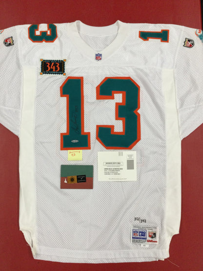 Dan Marino Signed White Authentic Jersey Upper Deck COA Vintage Hand Numbered 312/343 Dolphins