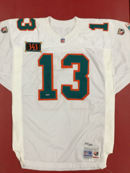 Dan Marino Signed White Authentic Jersey Upper Deck COA Vintage Hand Numbered 312/343 Dolphins