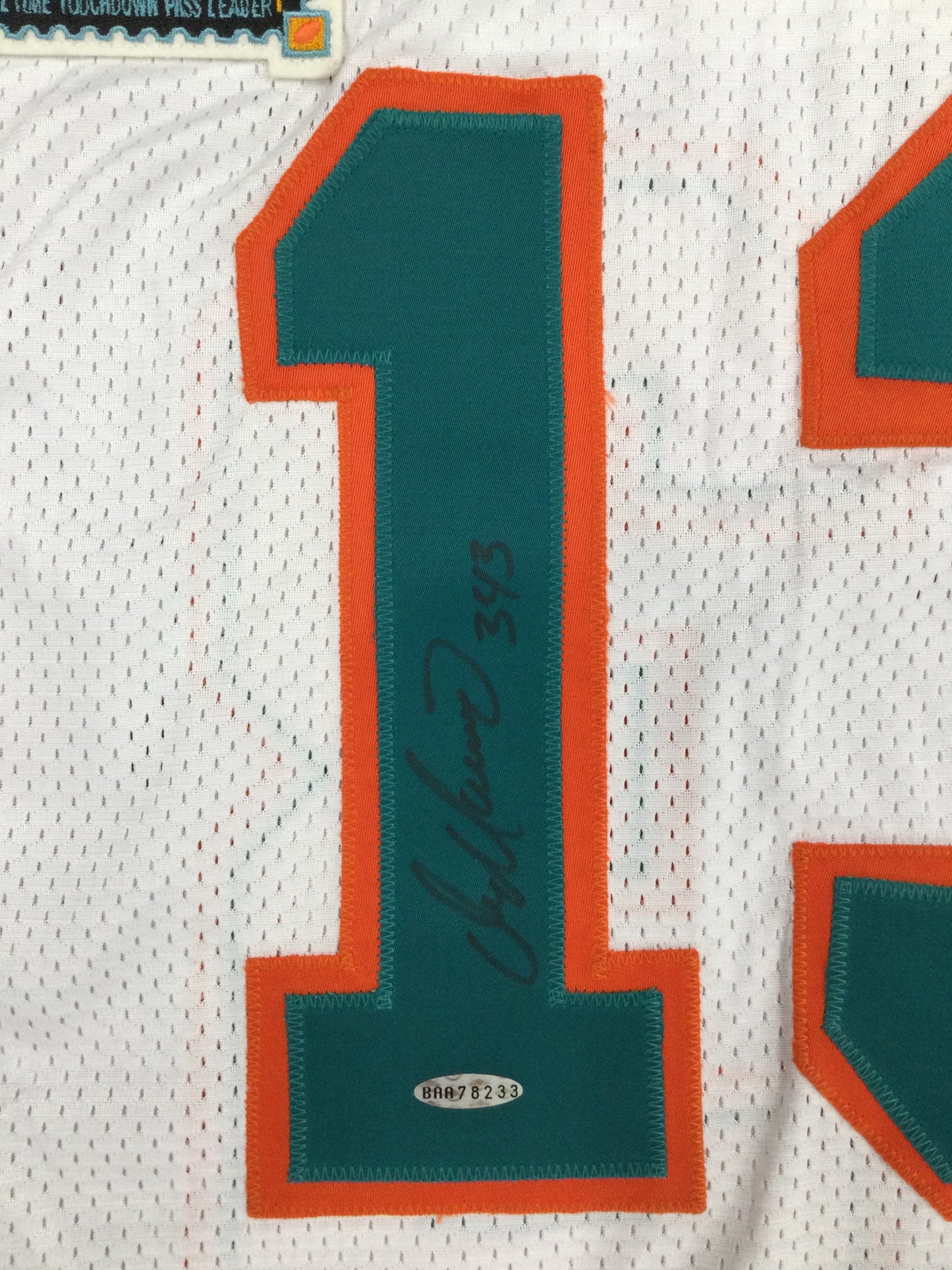 Dan Marino Signed White Authentic Jersey Upper Deck COA Vintage Hand Numbered 312/343 Dolphins