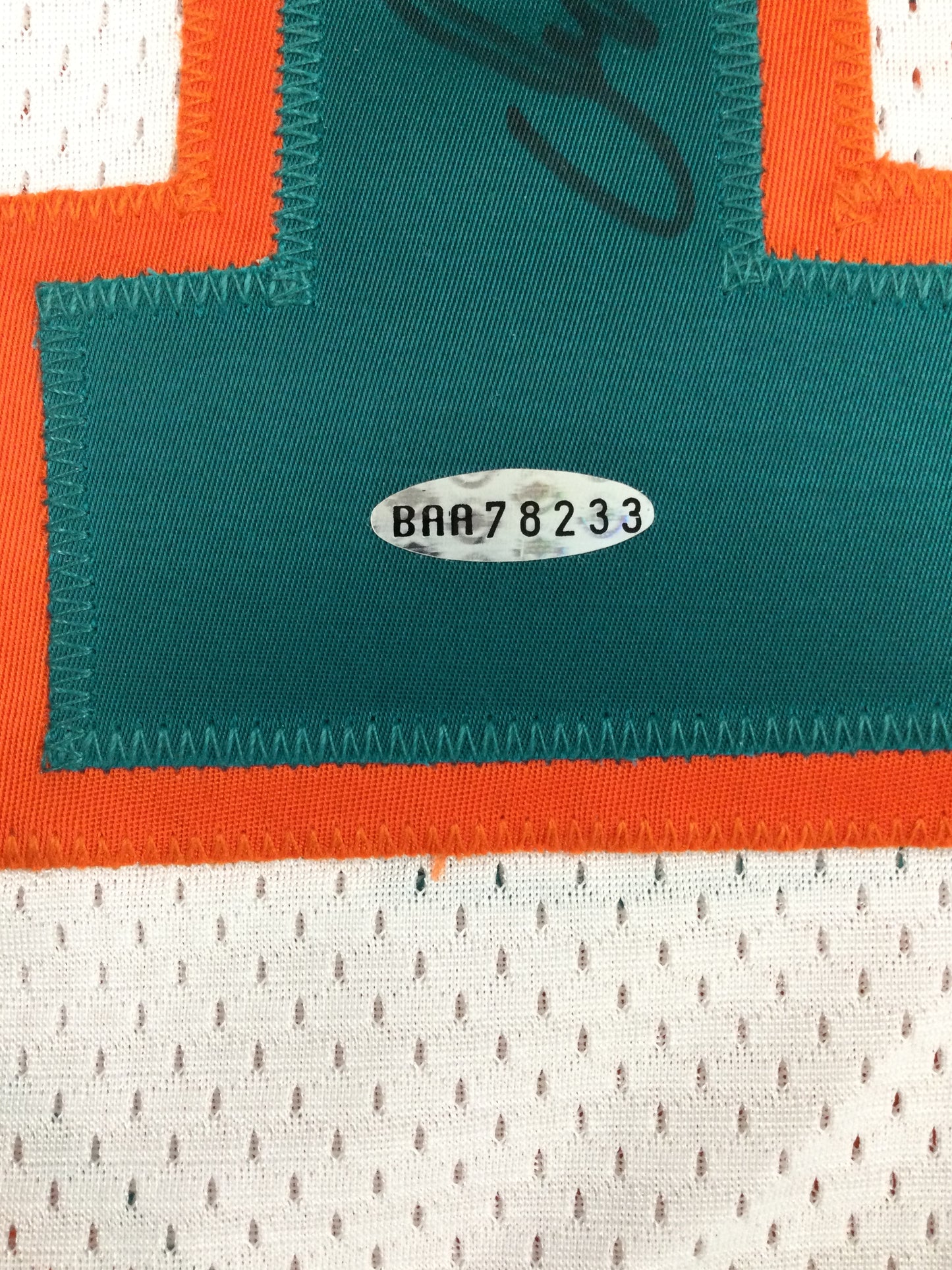 Dan Marino Signed White Authentic Jersey Upper Deck COA Vintage Hand Numbered 312/343 Dolphins