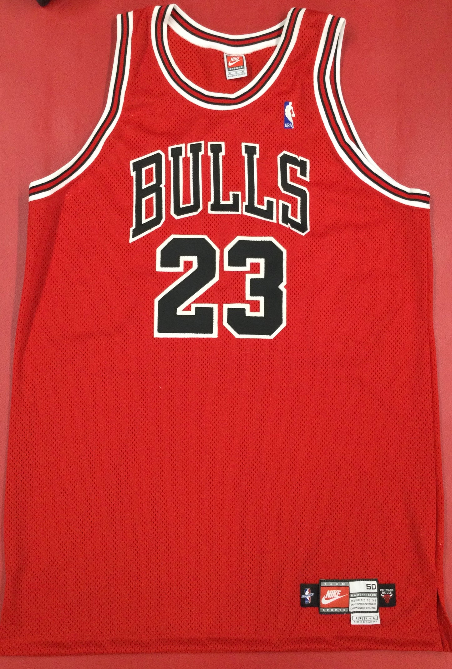 Michael Jordan SIGNED Red Jersey Both UDA and JSA Certified Chicago Bulls HOF