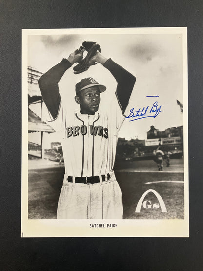 Satchel Paige Signed 8x10 Photo St. Louis Browns with full JSA LOA Certified Autograph