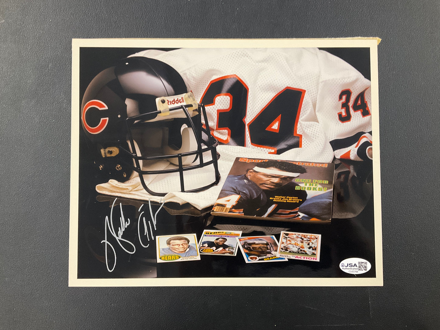 Walter Payton 8x10 Signed Photo collage of Chicago Bears JSA Autograph certified