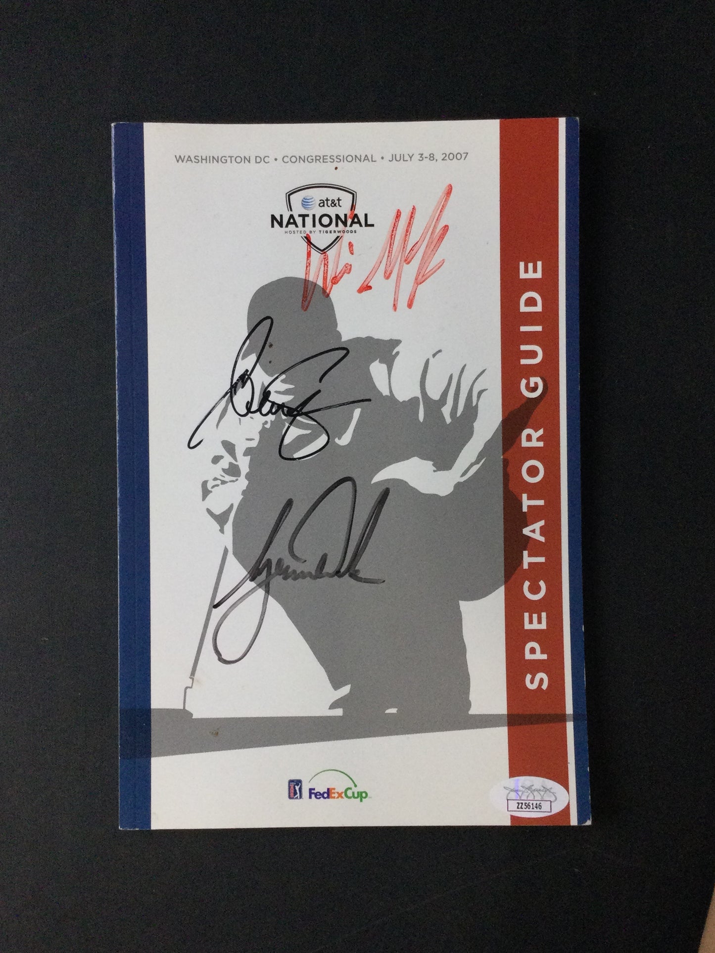 Tiger Woods SIGNED AT&T Invitational Program Guide at Congressional in 2007 JSA LOA