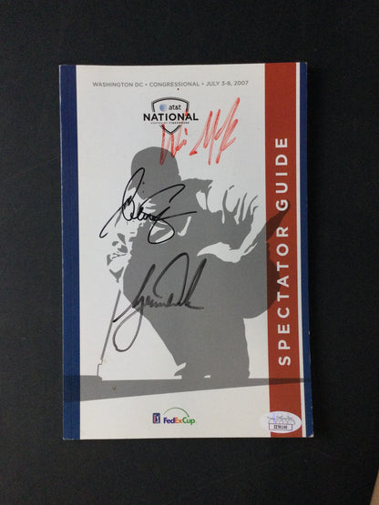 Tiger Woods SIGNED AT&T Invitational Program Guide at Congressional in 2007 JSA LOA