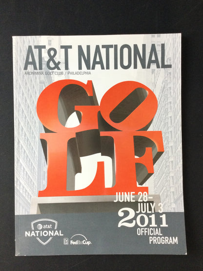 Tiger Woods SIGNED AT&T National Program in 2011 JSA LOA Golf