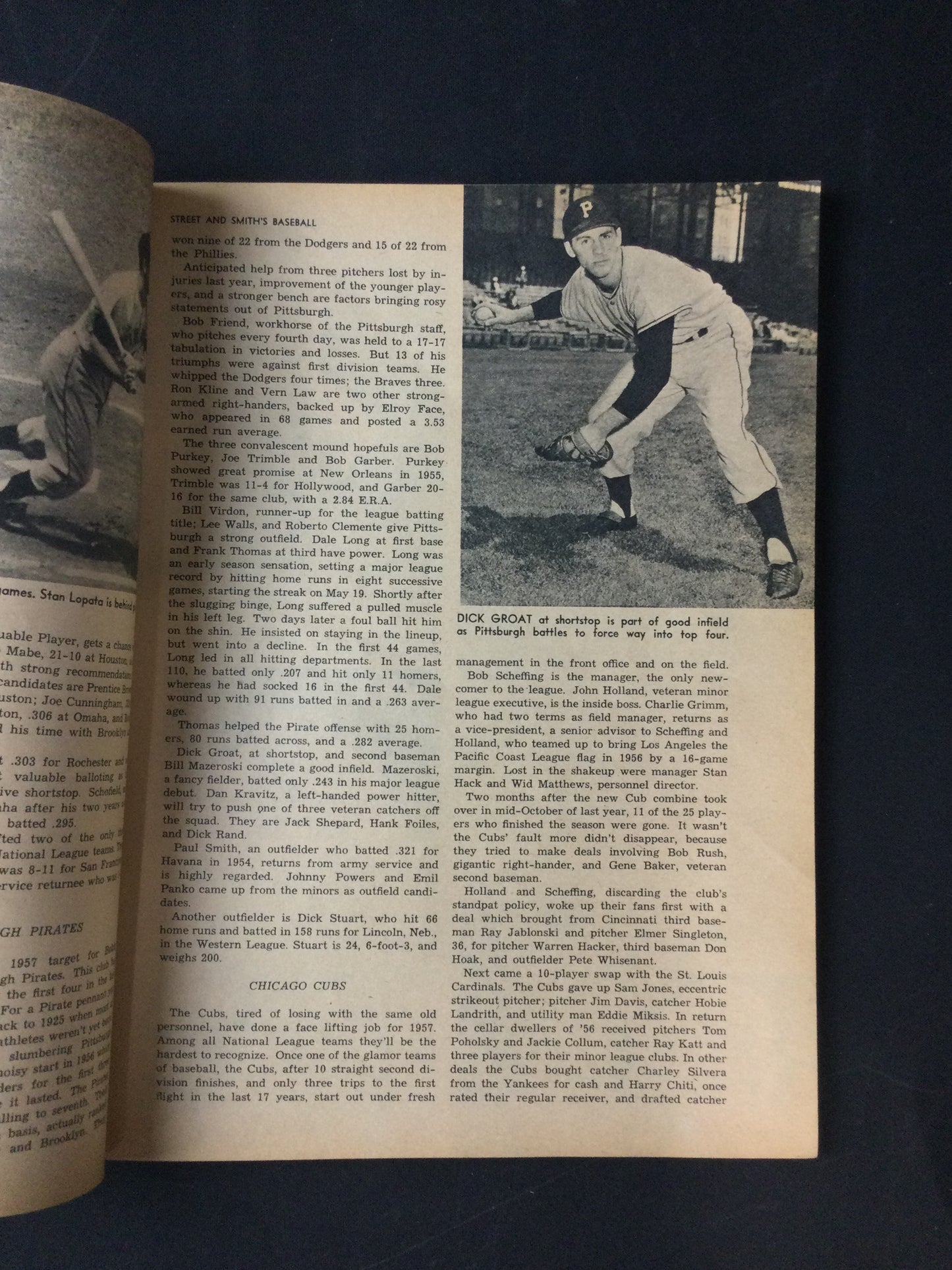 Mickey Mantle, Yogi Berra & Larsen 1957 Street and Smith's Magazine New York Yankees