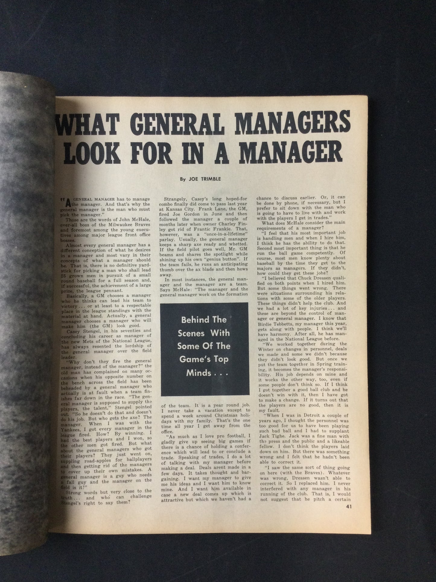 Mickey Mantle 1962 Complete Baseball Magazine New York Yankees "Will Pain End His Career?"