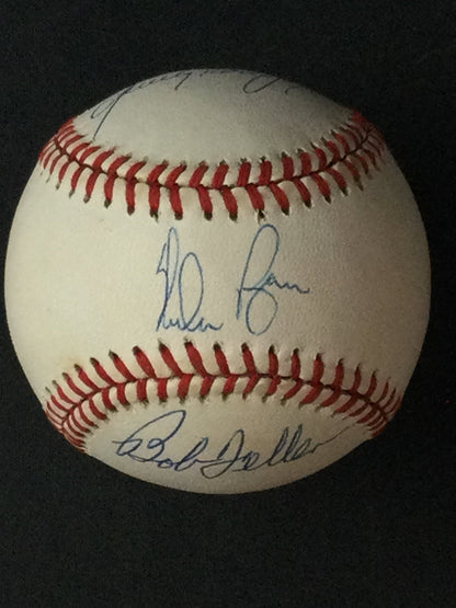 No Hit Kings SIGNED Baseball Sandy Koufax, Nolan Ryan, Bob Feller JSA LOA