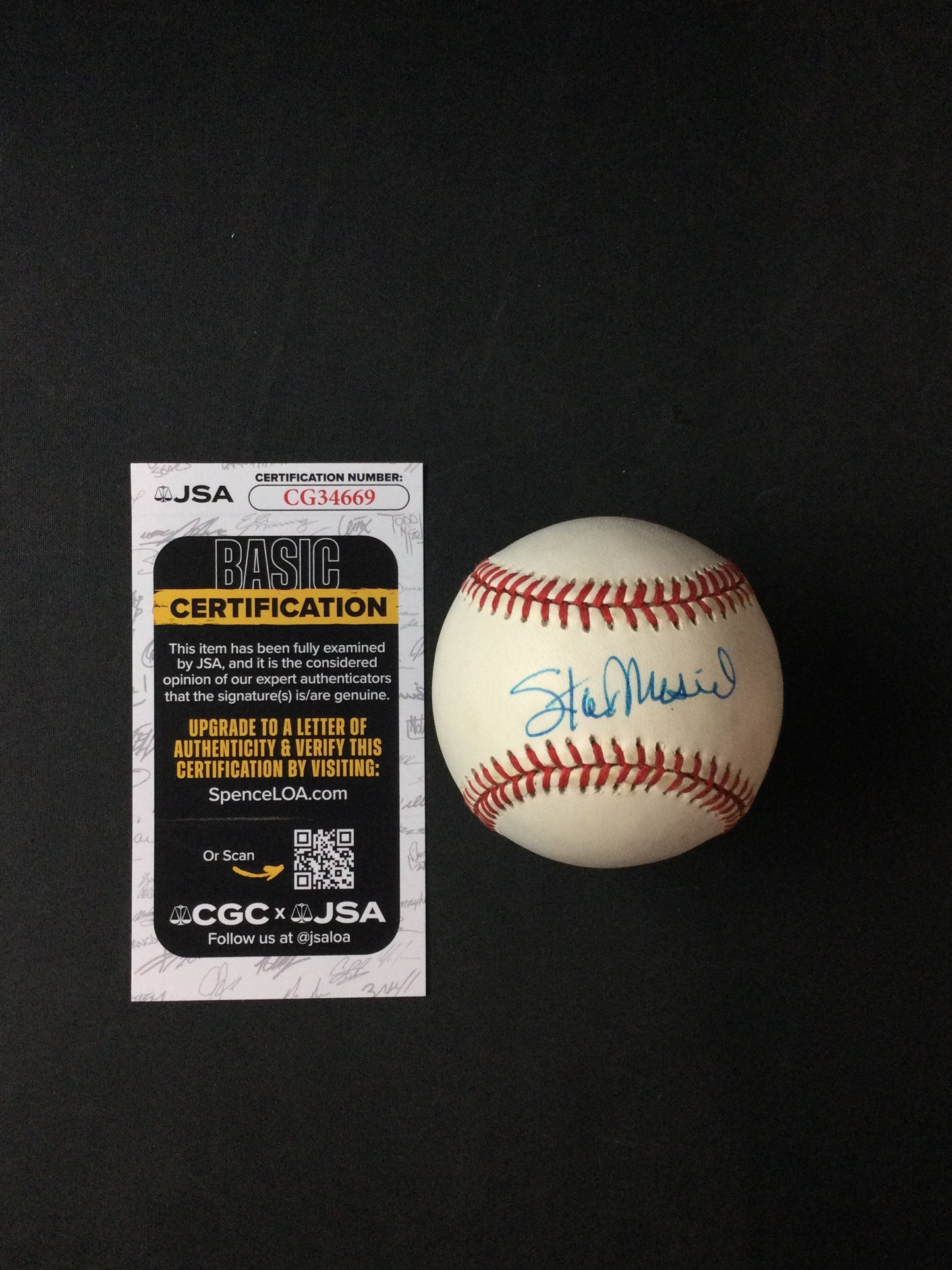 Stan Musial SIGNED Baseball St. Louis Cardinals HOF JSA Certified