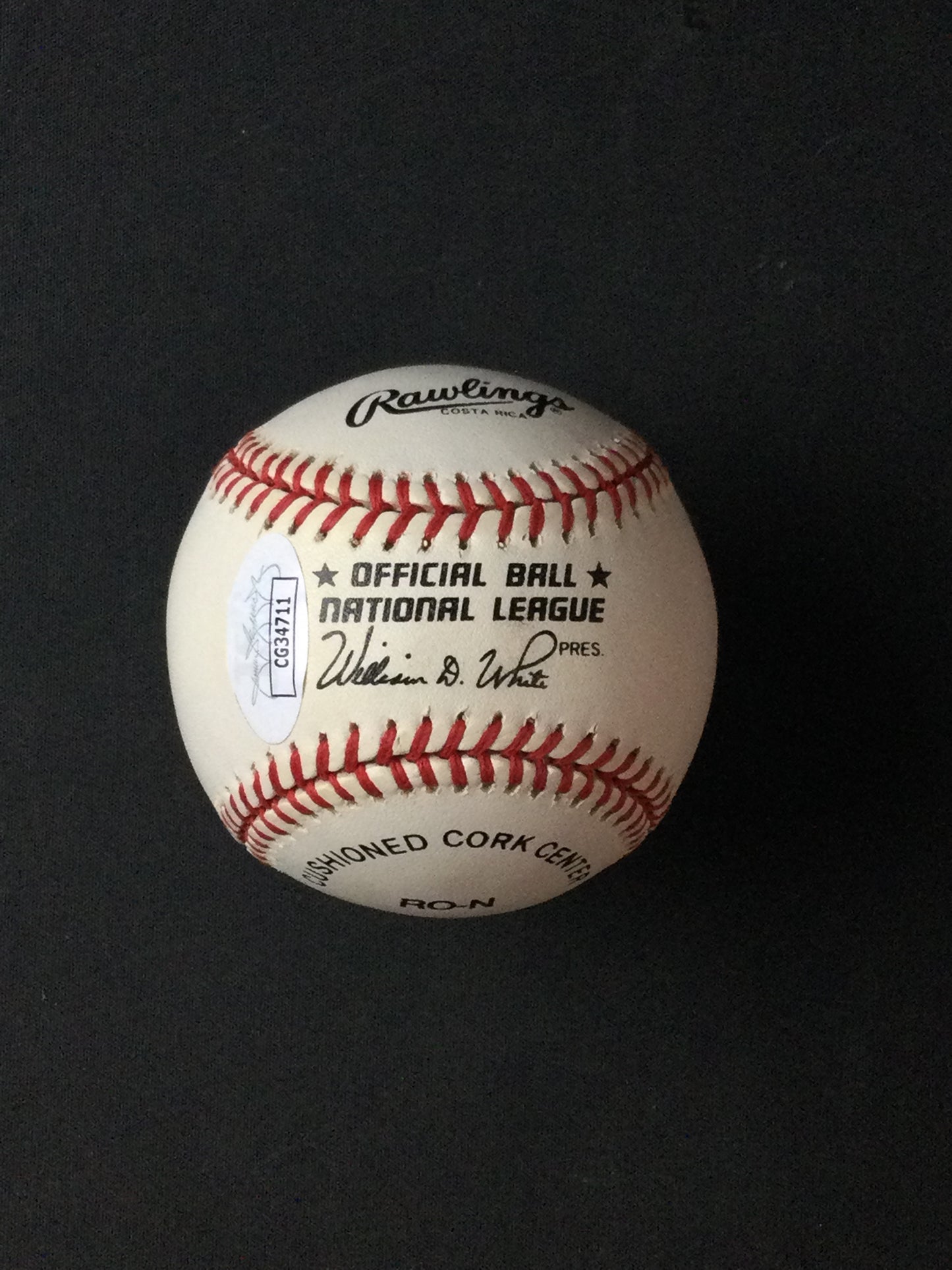 Enos Slaughter SIGNED Baseball St. Louis Cardinals w/Rare "HOF 1985" JSA Certified