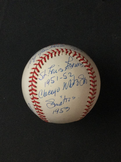 Tommy Bryne SIGNED Baseball Yankees HOF JSA Certified multiple inscriptions