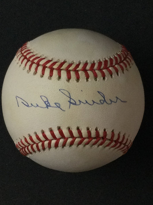 Duke Snider SIGNED Baseball Brooklyn Dodgers HOF JSA Certified