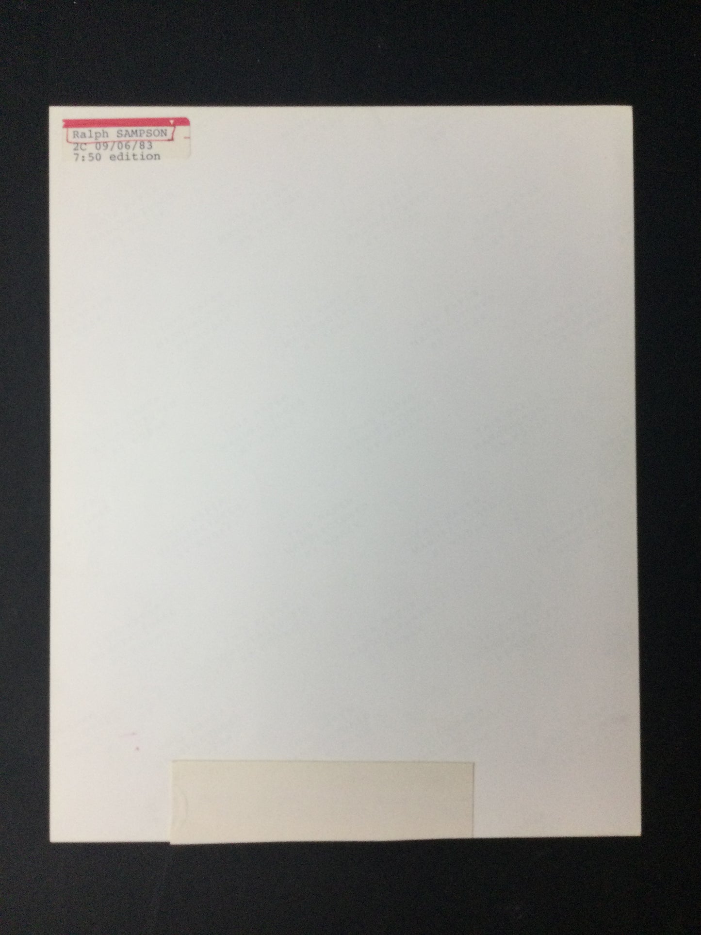 Ralph Sampson Type 1 8x10 Promo Photo 1983 University of Virginia UVA RARE