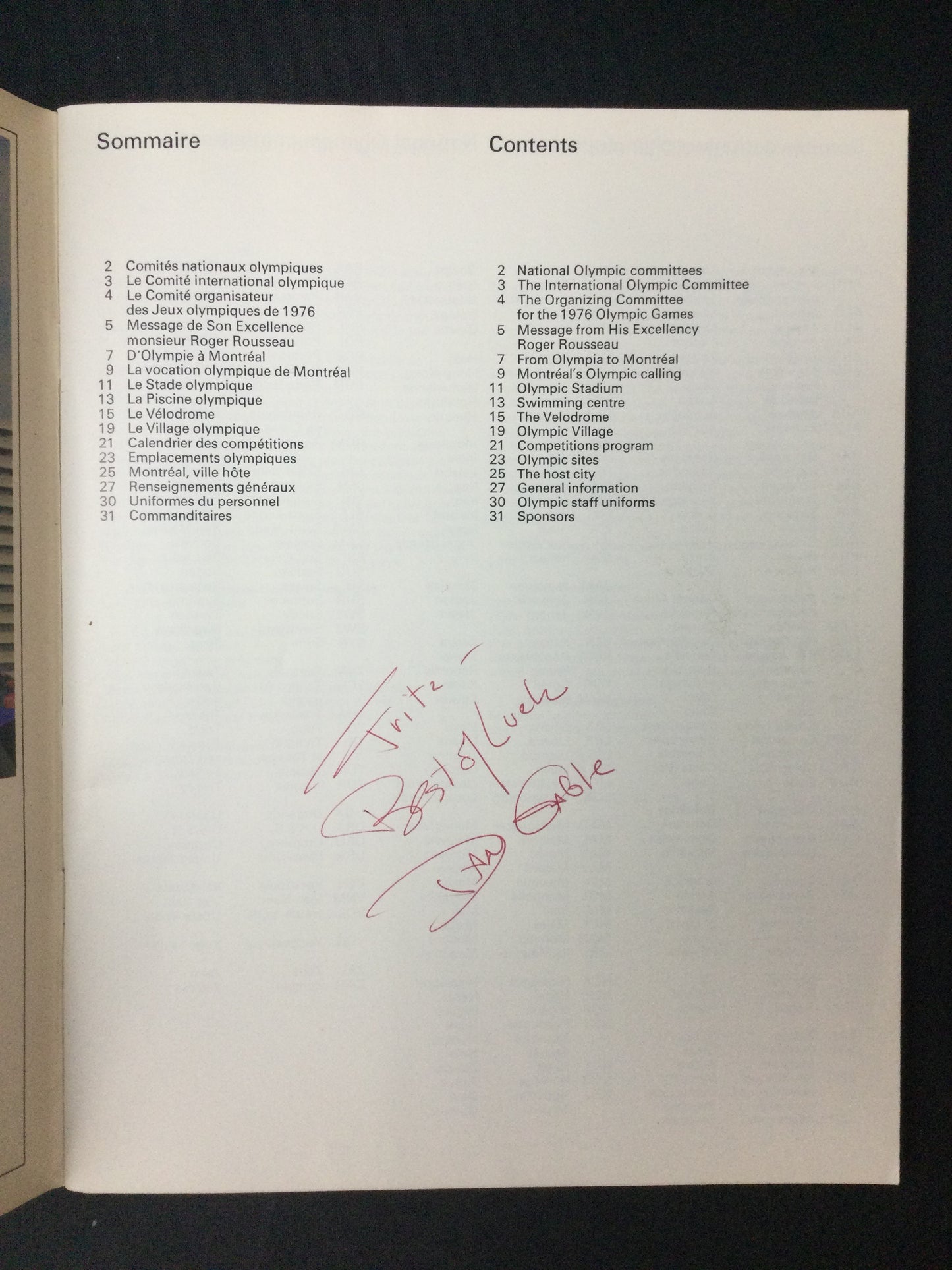 Olympics Wrestling 1976 Program Signed by Dan Gable Excellent