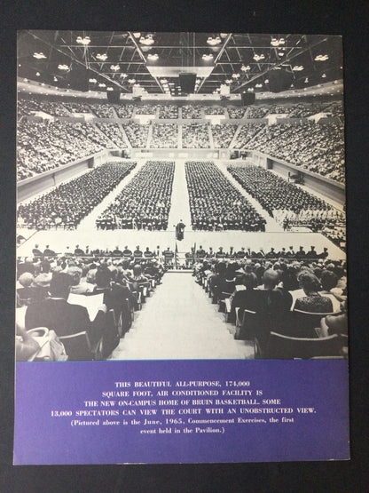 Salute To John Wooden Dedication 1965 Program UCLA Pauley Pavilion Opening