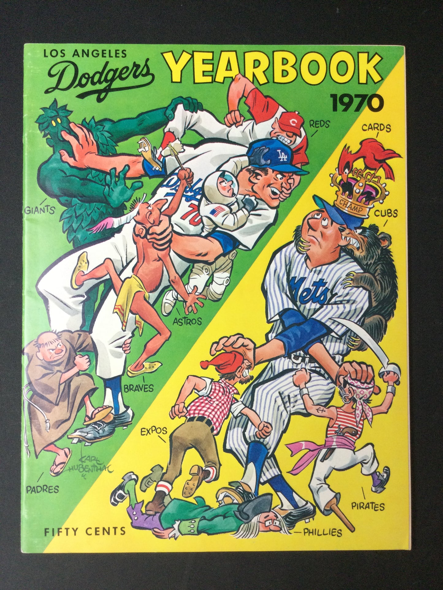 1970 L.A. Dodgers Yearbook, 10th Anniversary High Grade Awesome Graphics