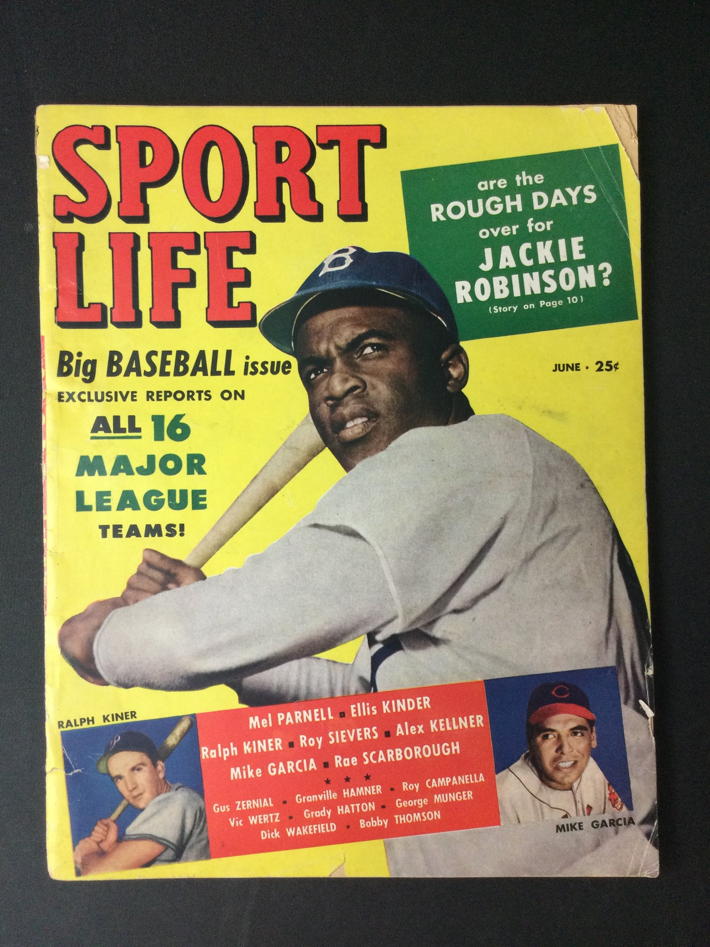 Jackie Robinson Sport Life, "Are The Rough Days Over?" Brooklyn Dodgers June 20th 1950