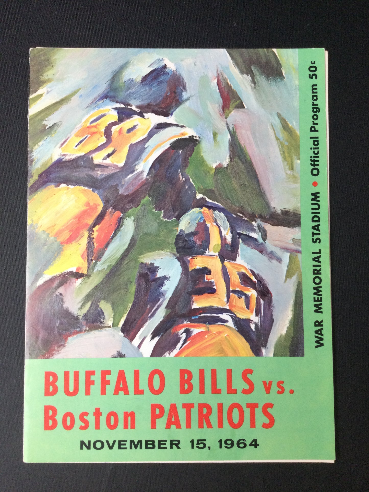 Buffalo Bills Vs. Boston Patriots 1964 Program Excellent Condition Jack Kemp