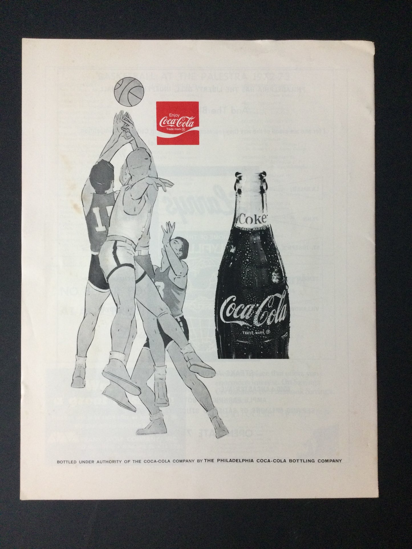 Big 5 1972 Basketball Program Penn Vs. St. Joseph's Palestra Illustrated