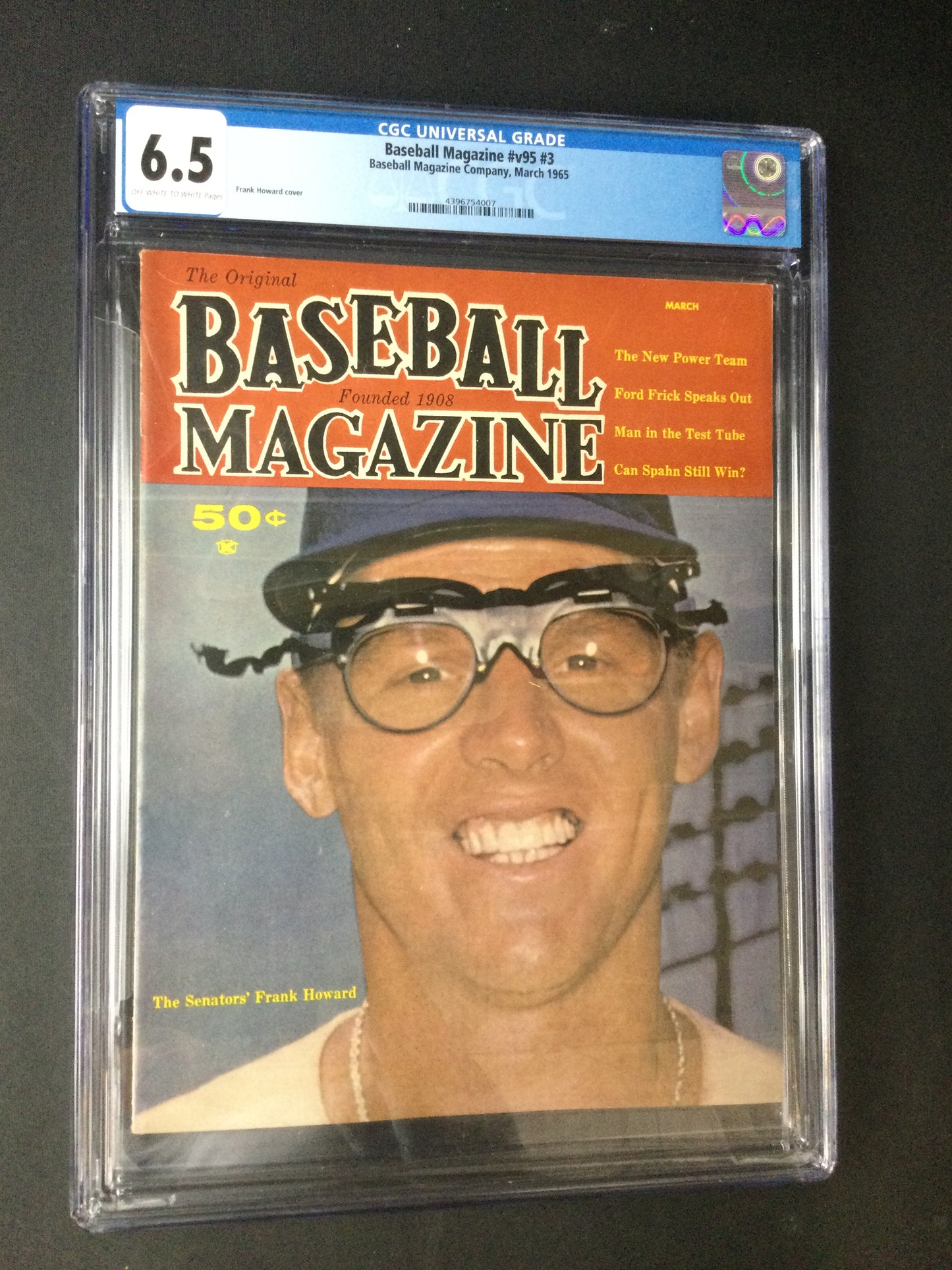 Frank Howard CGC 6.5 Baseball Magazine Cover 1965 Los Angeles Dodgers