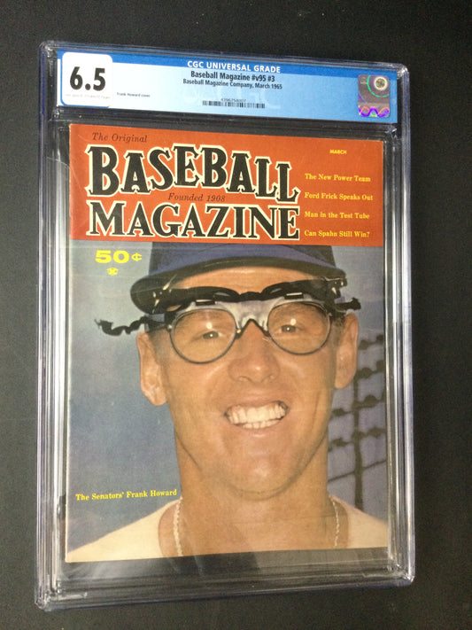 Frank Howard CGC 6.5 Baseball Magazine Cover 1965 Los Angeles Dodgers