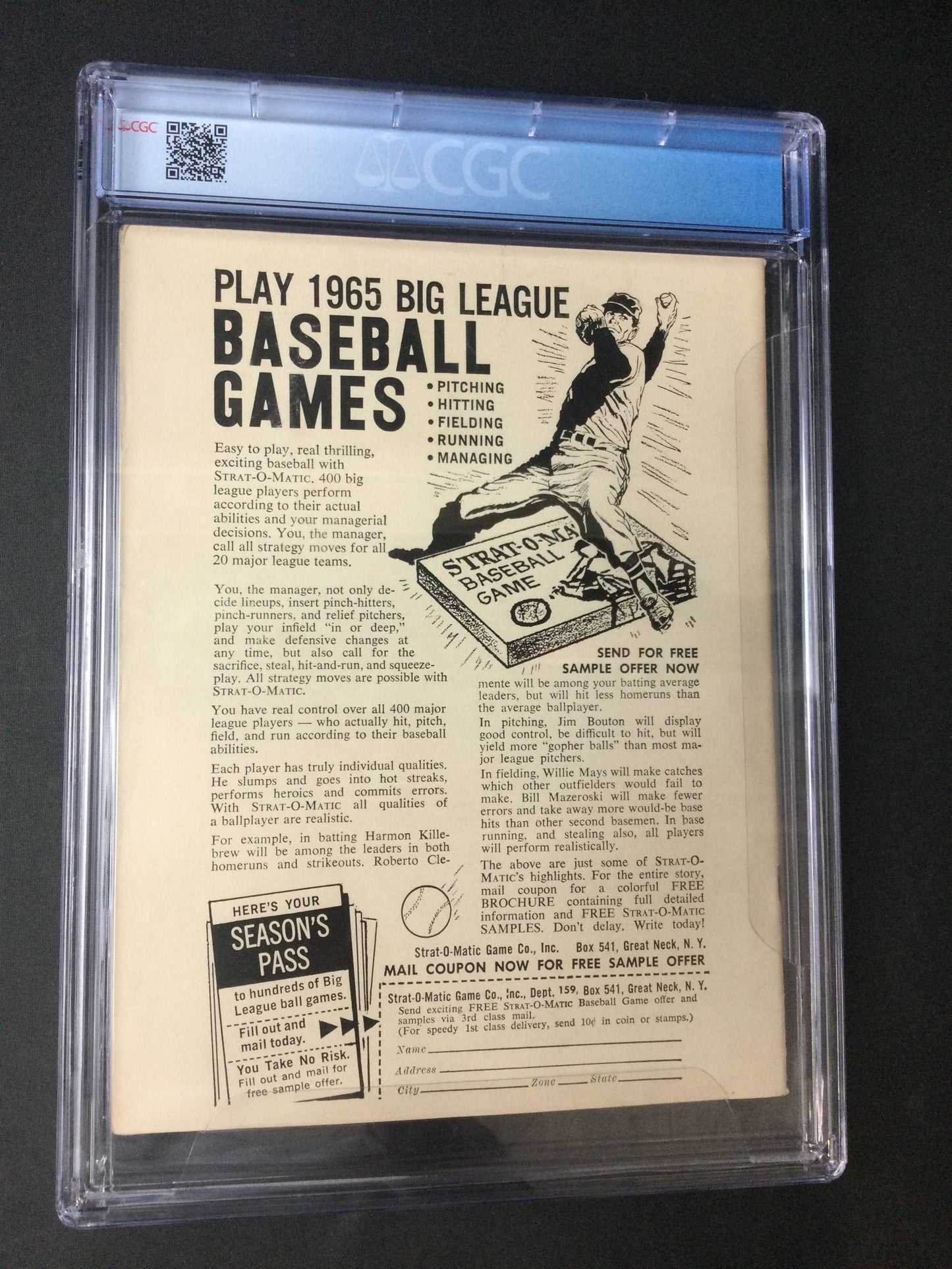 Frank Howard CGC 6.5 Baseball Magazine Cover 1965 Los Angeles Dodgers