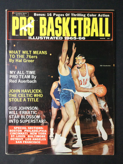 Pro Basketball 1965-66 What Wilt Chamberlain Means to the 76ers Magazine