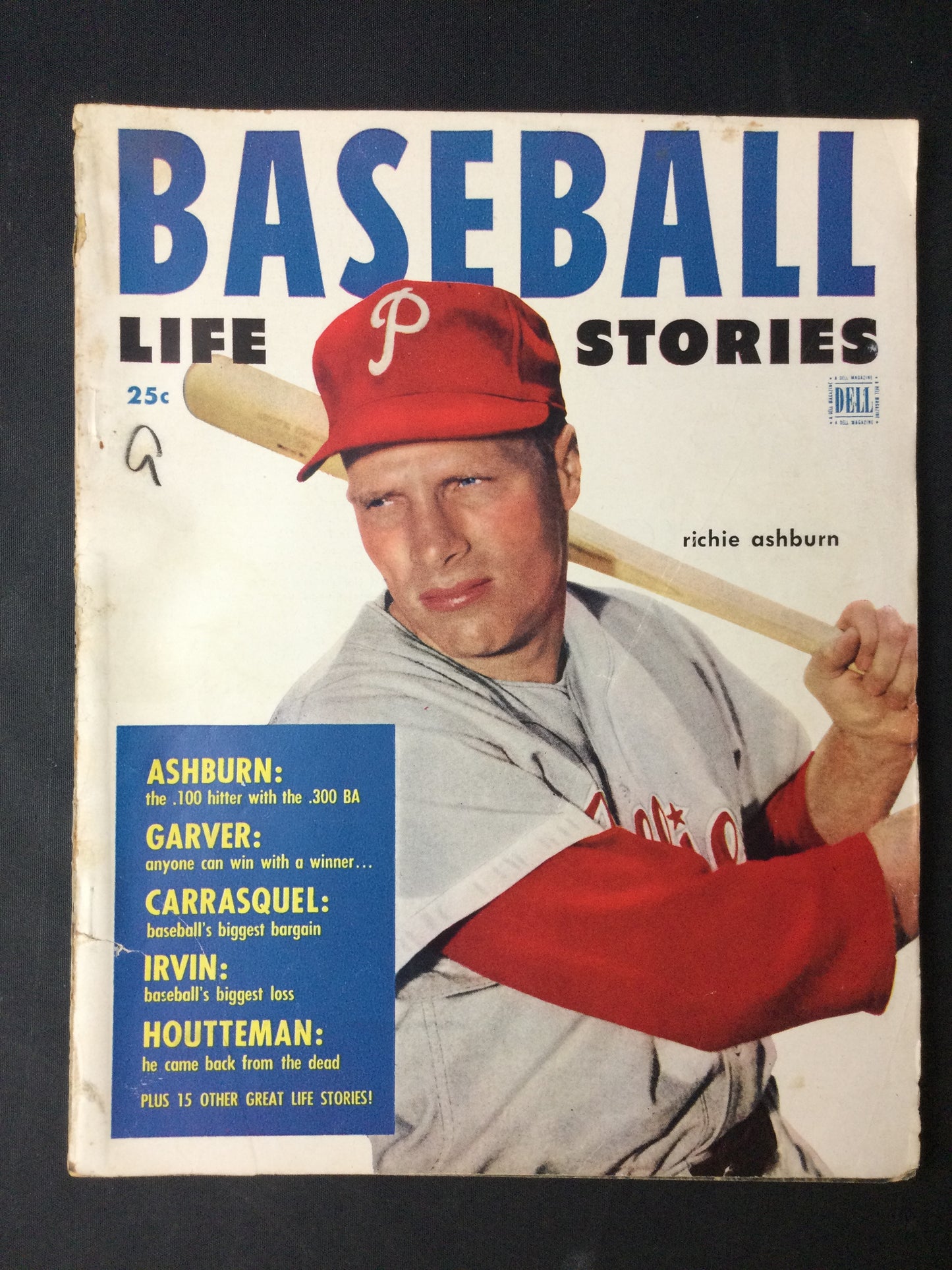 Richie Ashburn Baseball Life Stories 1952 Magazine Philadelphia Phillies HOF