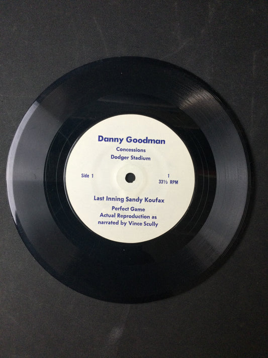 Sandy Koufax 1966 Perfect Game Last Inning by Vin Scully 33 1/3 Record Danny Goodman