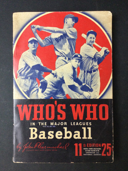 Who's Who in Baseball 1942 paperback book with young Ted Williams Cover Boston Red Sox