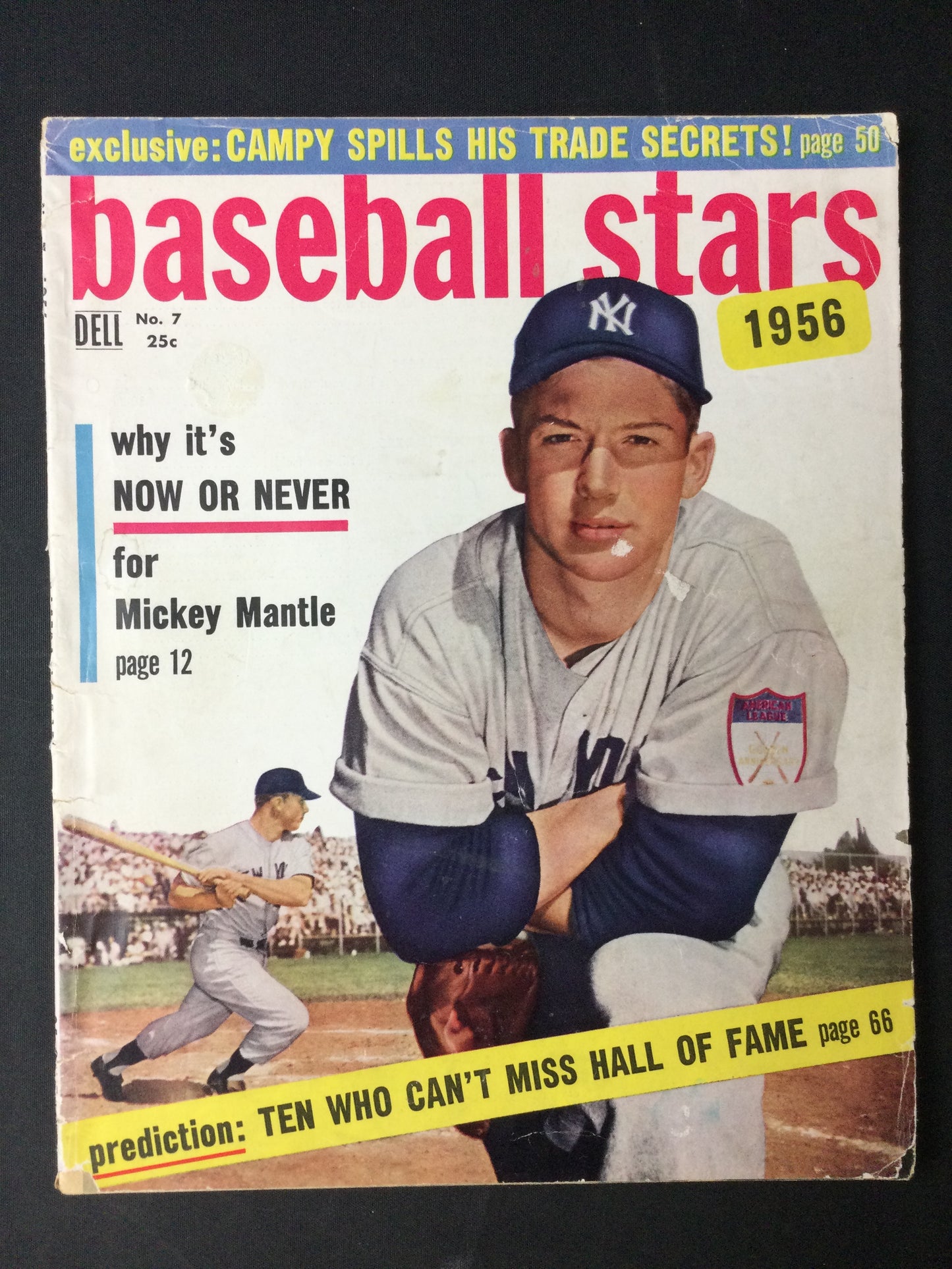 Mickey Mantle 1956 Baseball Stars Dell Magazine New York Yankees