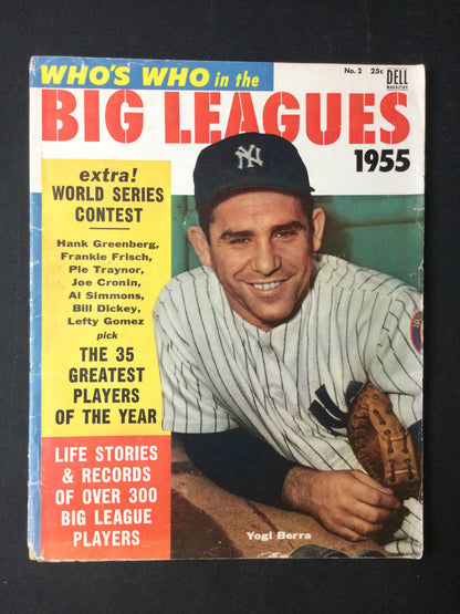 Yogi Berra 1955 Baseball Who's Who in the Big Leagues Magazine New York Yankees