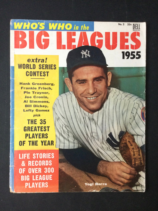 Yogi Berra 1955 Baseball Who's Who in the Big Leagues Magazine New York Yankees